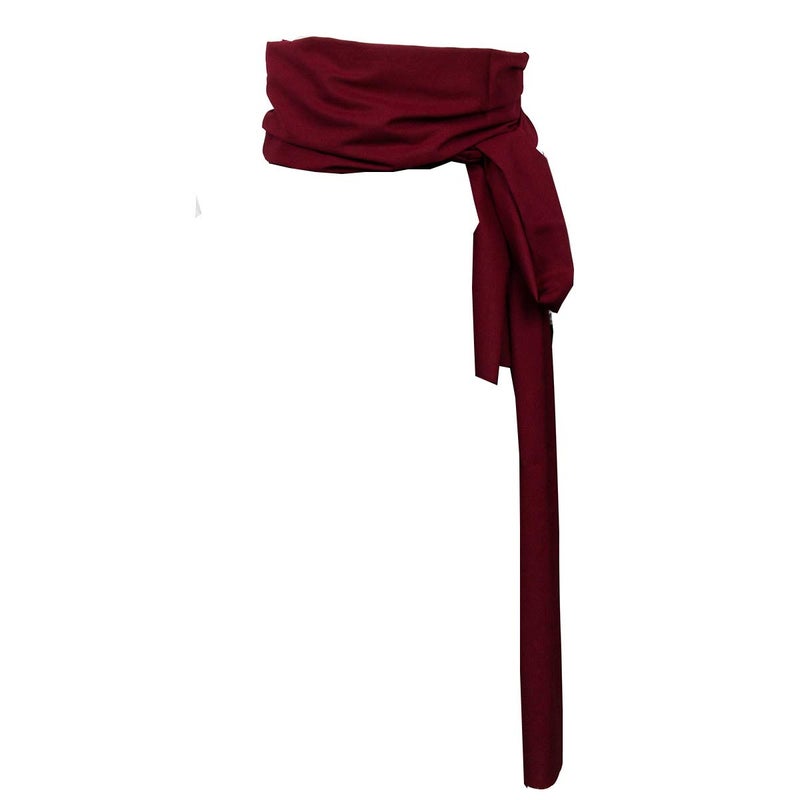 COSFLY Men Pirate Medieval Renaissance Large Sash Halloween Costume Waist Sash Belt Accessory (Aubergine) - Image 1